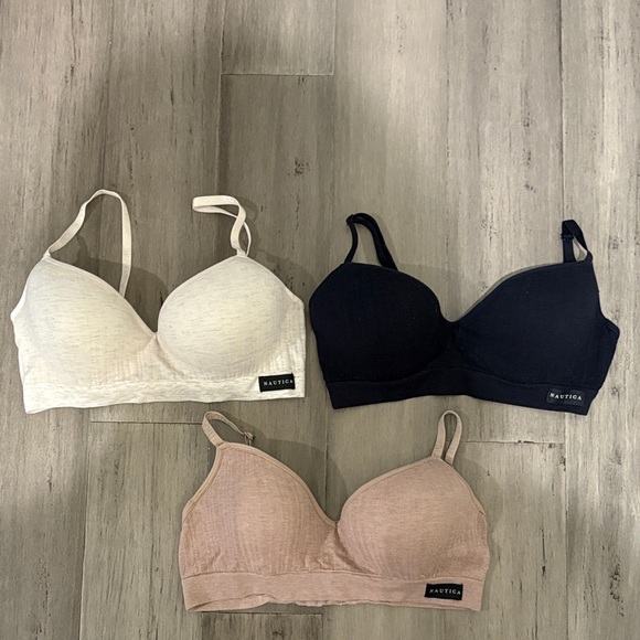 Nautica Lined Underwire Bra Intimates Set - Grey, Navy, Tan - Picture 1 of 1